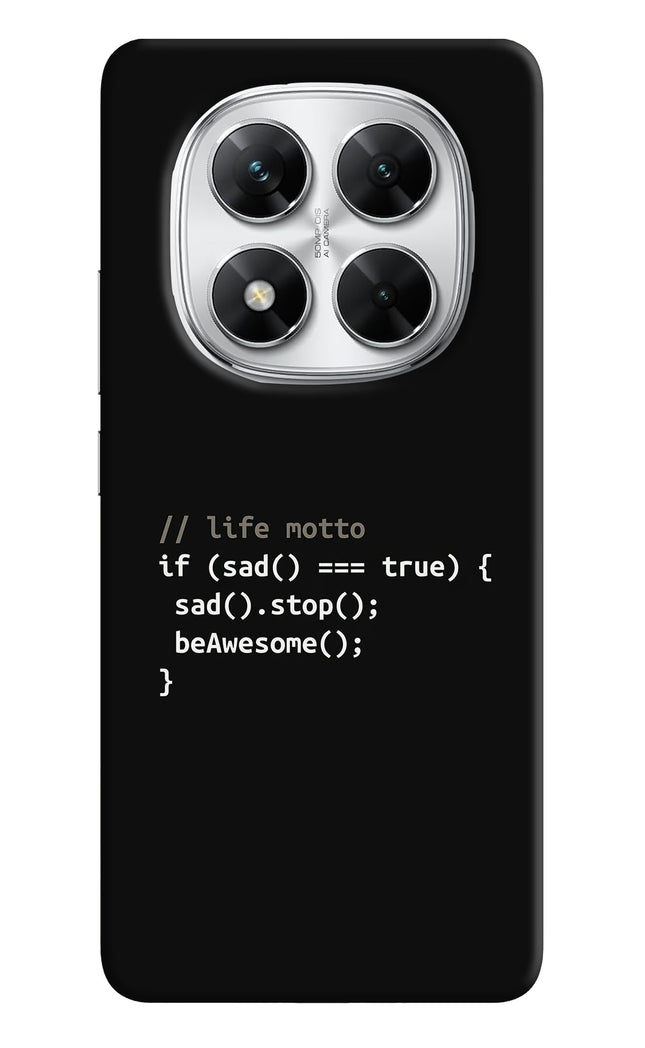 Life Motto Code Poco X7 5G Hard Case Back Cover by Casekaro
