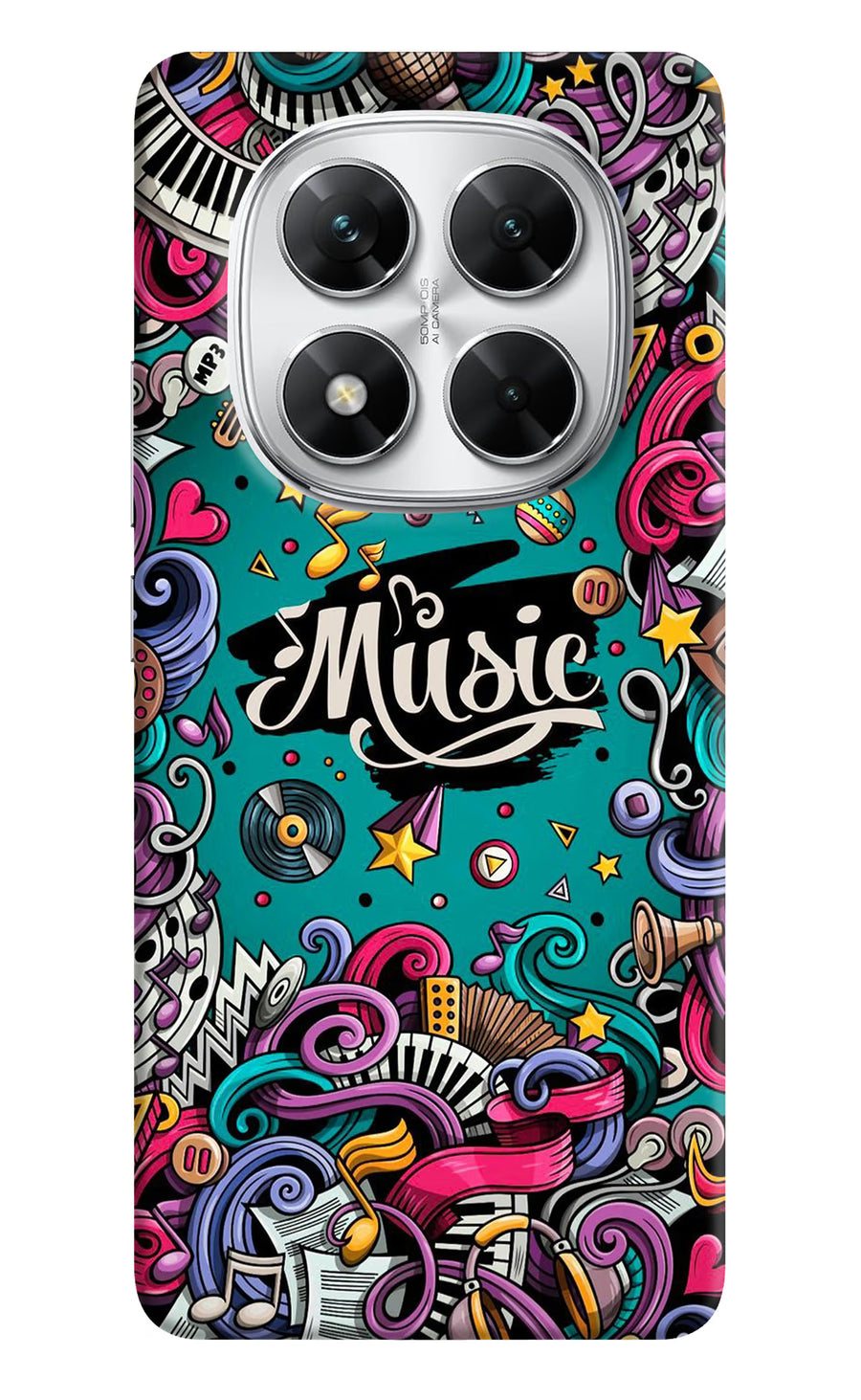 Music Graffiti Poco X7 5G Back Cover, Hard case