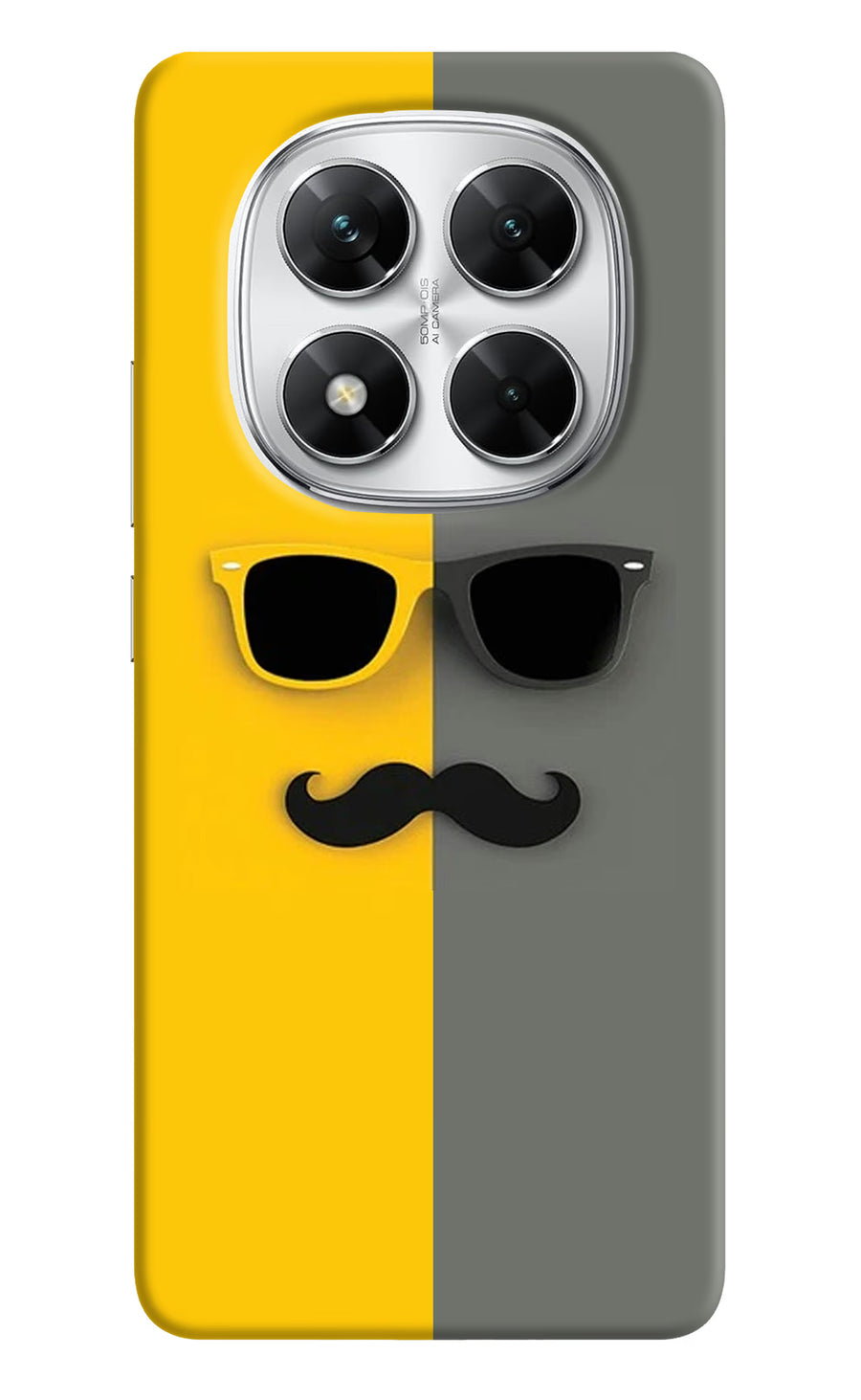 Sunglasses with Mustache Poco X7 5G Back Cover, Hard case