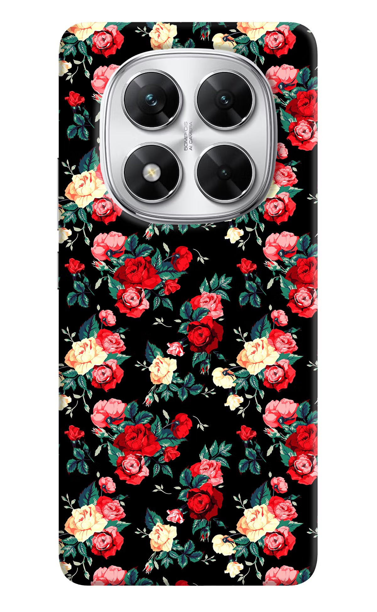 Rose Pattern Poco X7 5G Back Cover