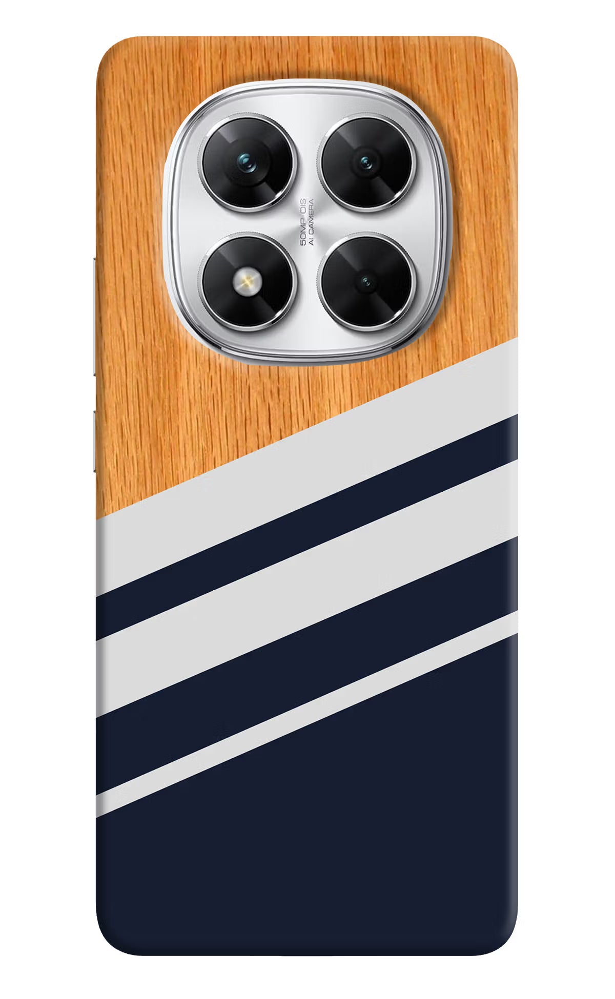 Blue and white wooden Poco X7 5G Back Cover