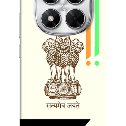 Satyamev Jayate Brown Logo Poco X7 5G Back Cover