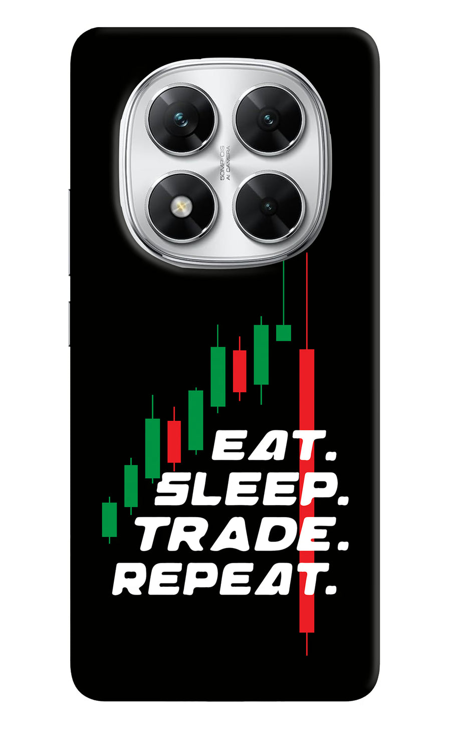 Eat Sleep Trade Repeat Poco X7 5G Back Cover, Hard case