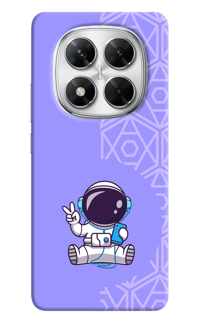 Cute Astronaut Chilling Poco X7 5G Hard Case Back Cover by Casekaro