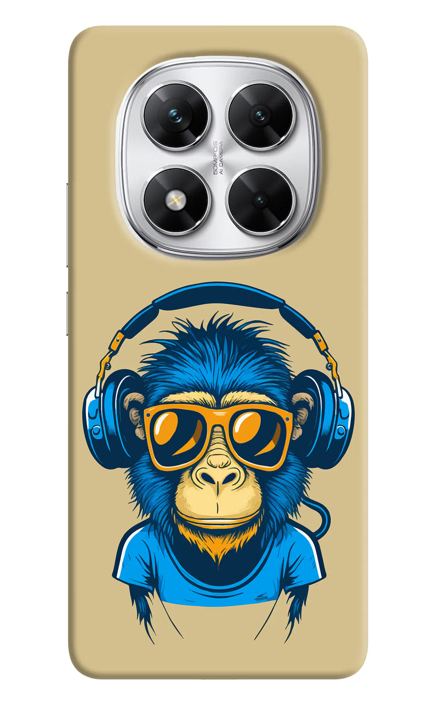 Monkey Headphone Poco X7 5G Back Cover, Hard case