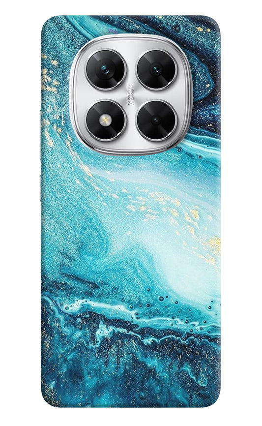 Blue Glitter Marble Poco X7 5G Back Cover