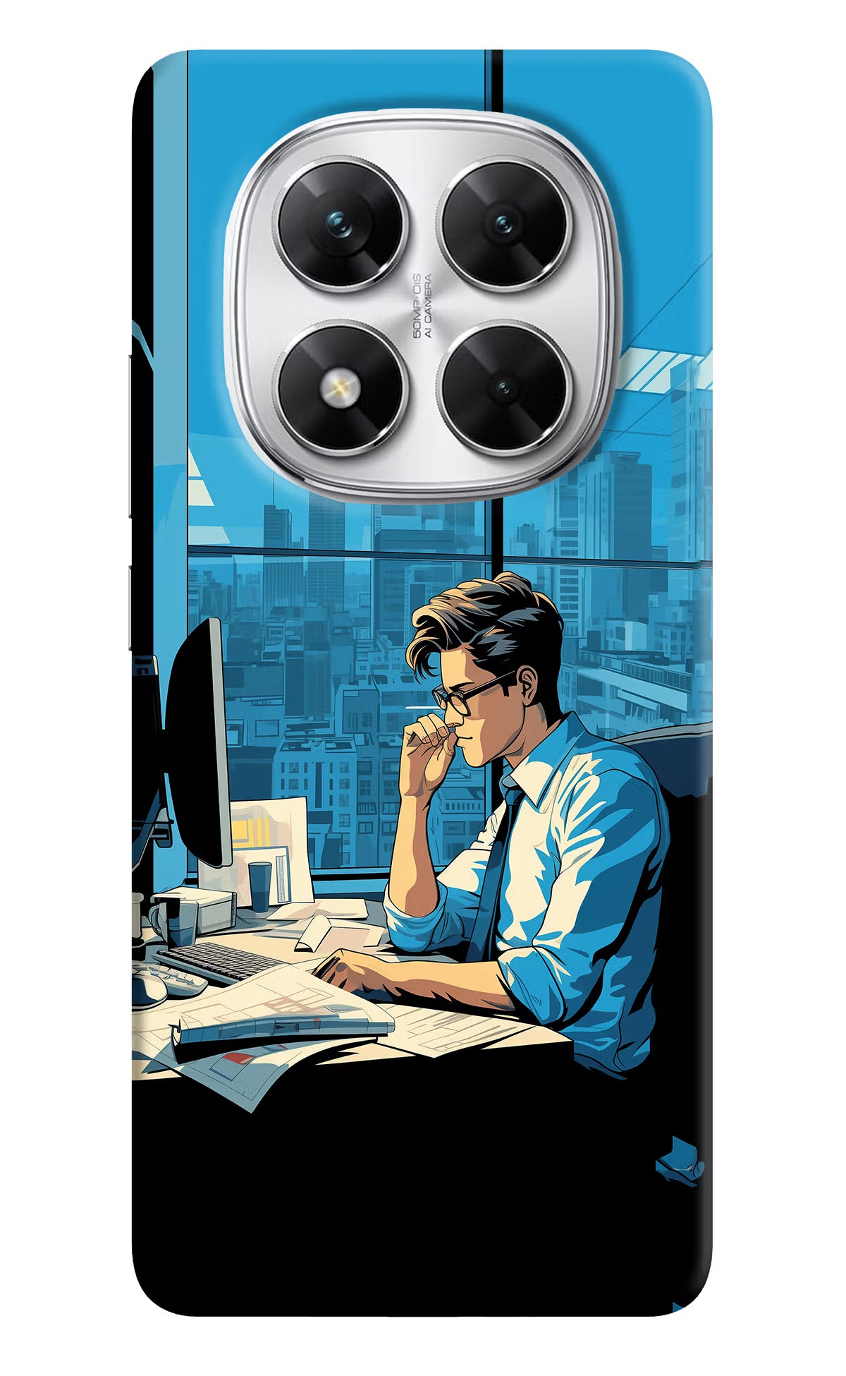 Focused Hustler (AI Generated) Poco X7 5G Back Cover