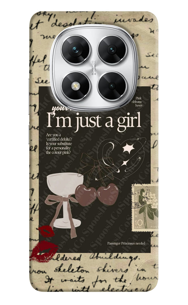 I am just a girl Poco X7 5G Hard Case Back Cover by Casekaro