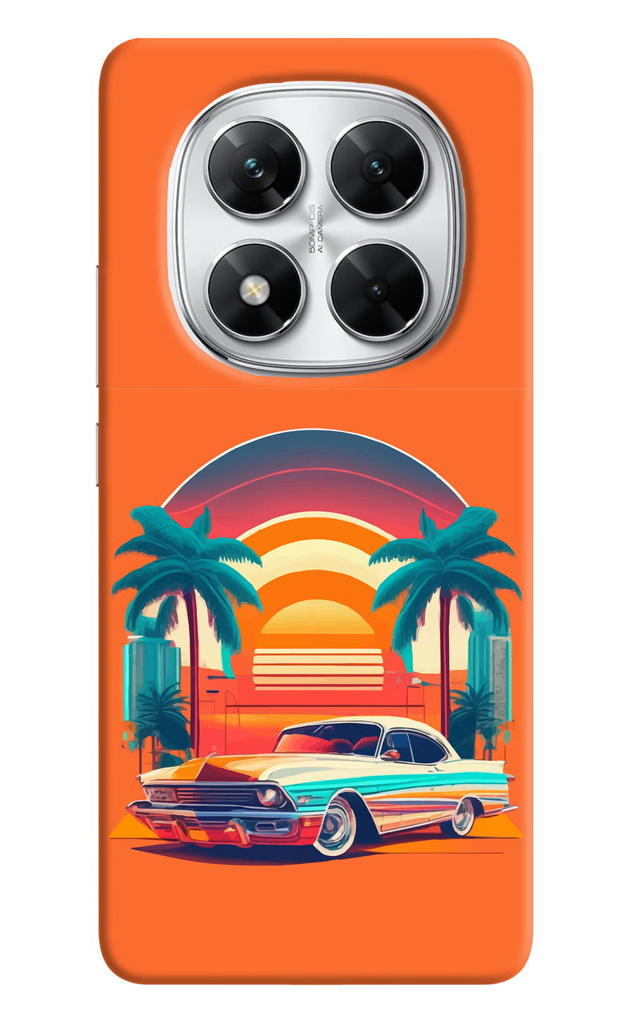 Palm Drive 80s Poco X7 5G Back Cover, Hard case