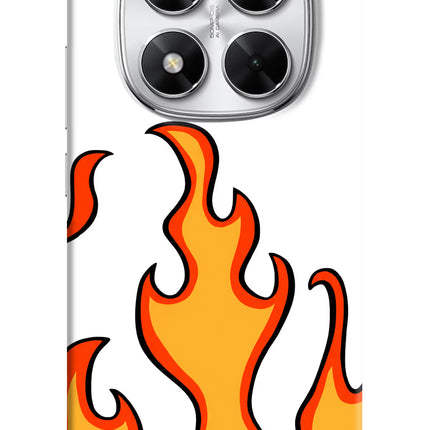 Fired Up – White Poco X7 5G Hard Case Back Cover by Casekaro