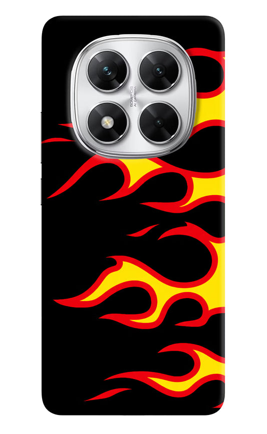 Side Sweep Flames Poco X7 5G Hard Case Back Cover by Casekaro