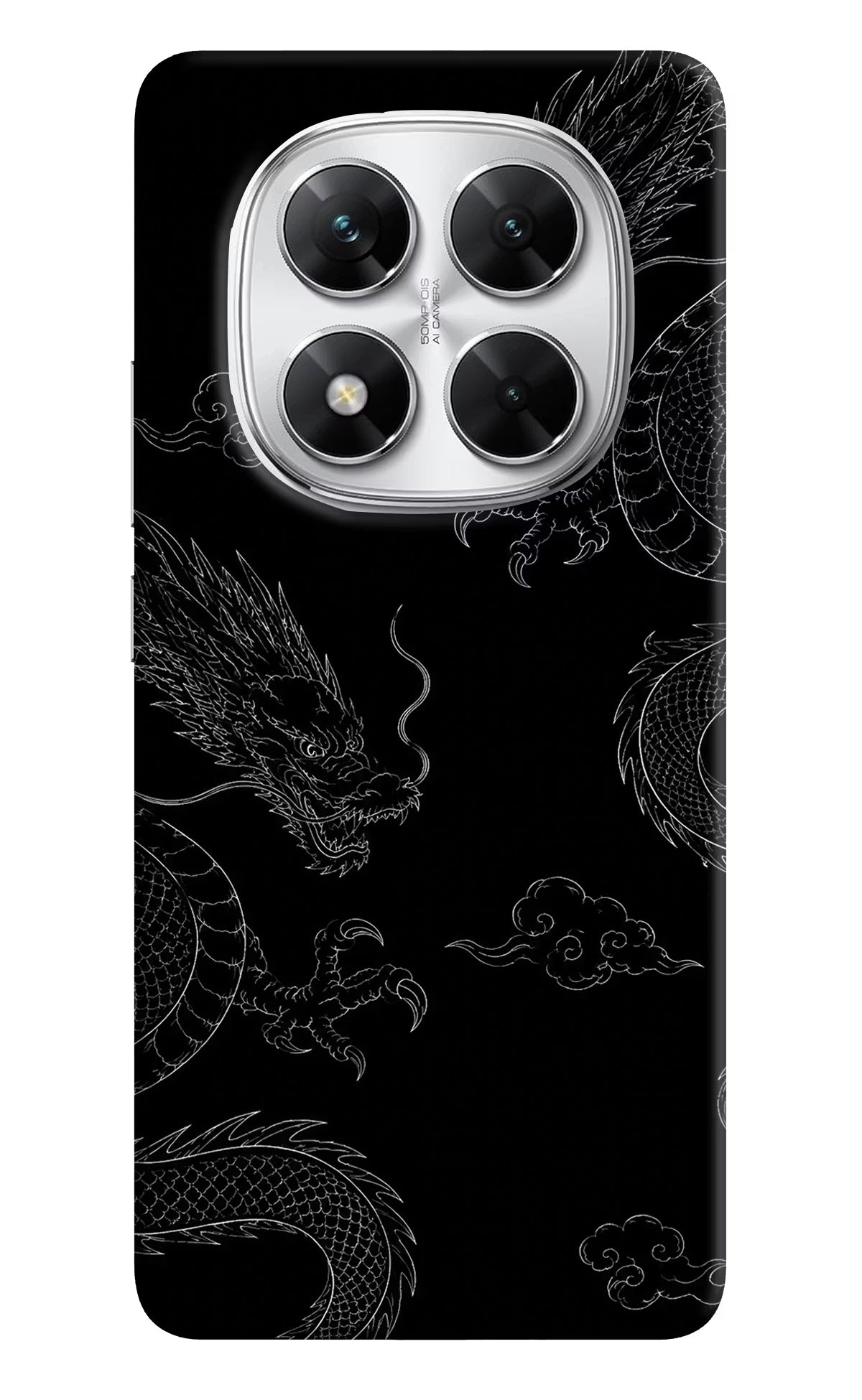 Twin Dragons Poco X7 5G Hard Case Back Cover by Casekaro