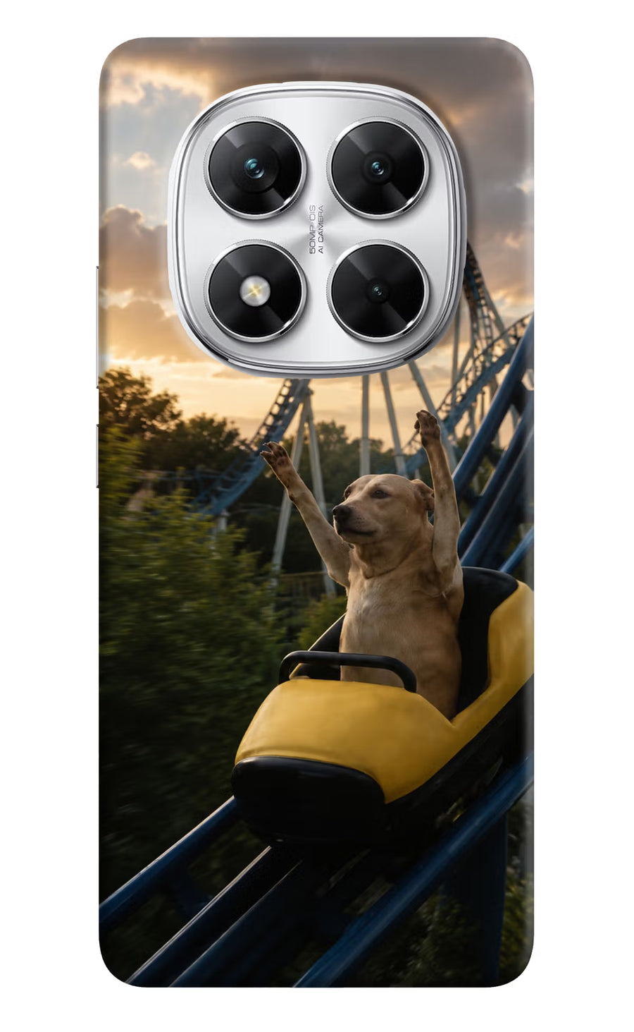 Rollercoaster Dog Poco X7 5G Back Cover, Hard case