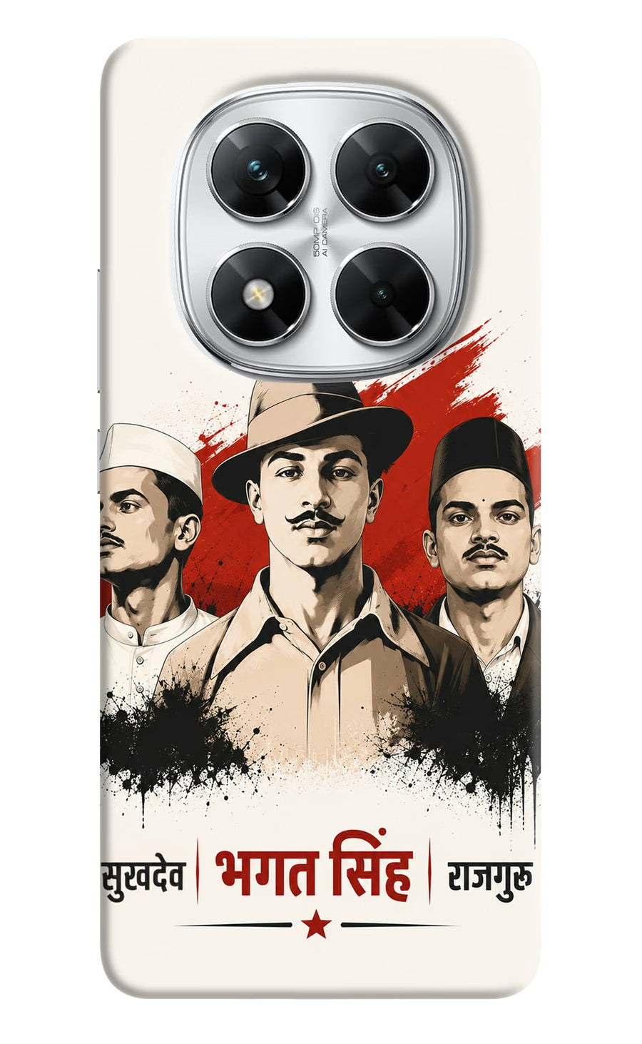 Bhagat Singh Trio Poco X7 5G Back Cover, Hard case