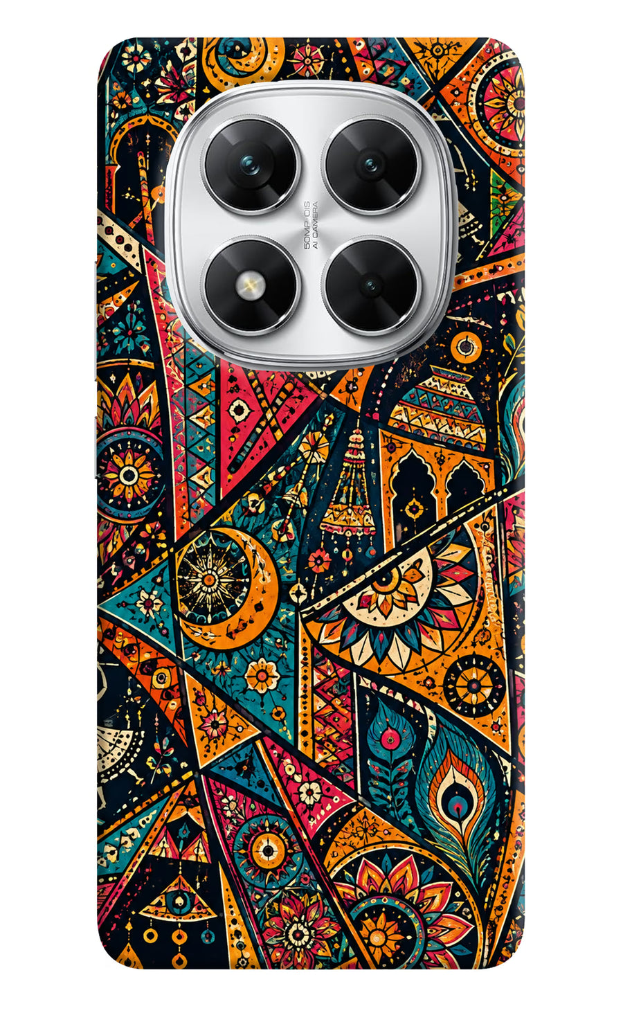 Folk Print Poco X7 5G Back Cover, Hard case