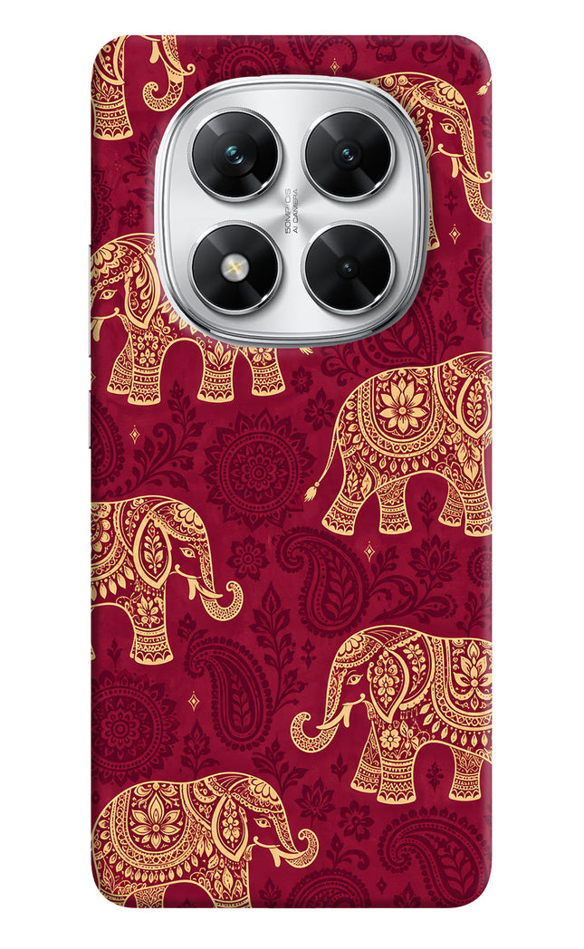 Maroon Elephant Poco X7 5G Hard Case Back Cover by Casekaro