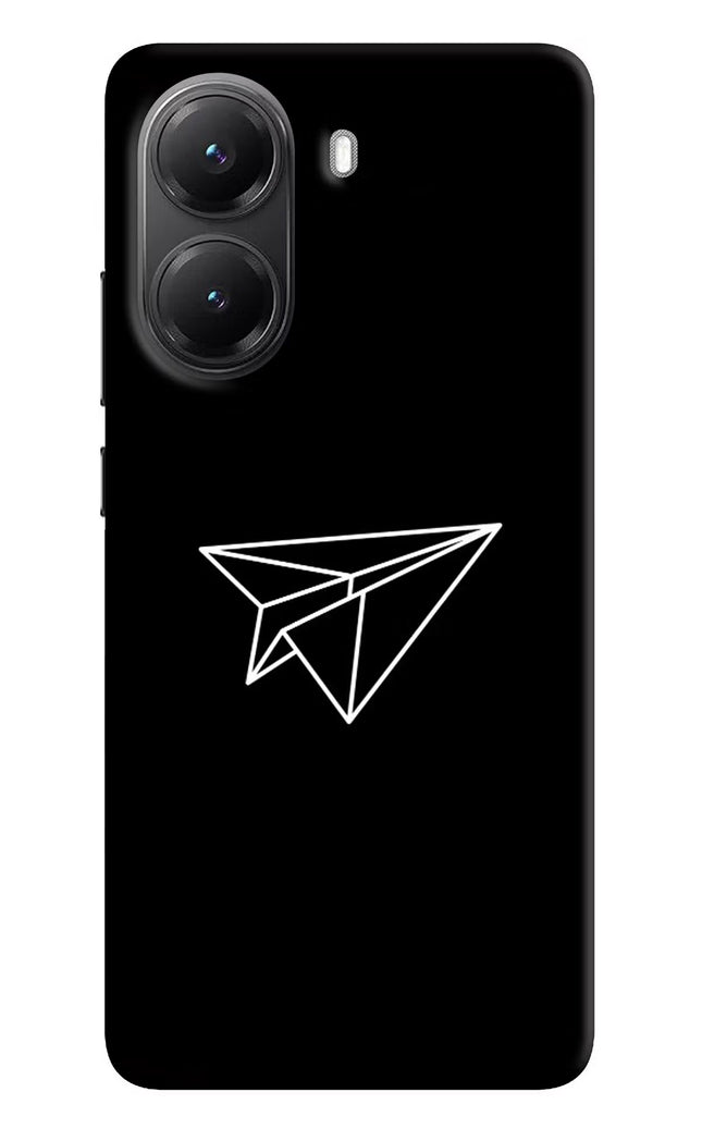 Paper Plane White Poco X7 Pro 5G Back Cover