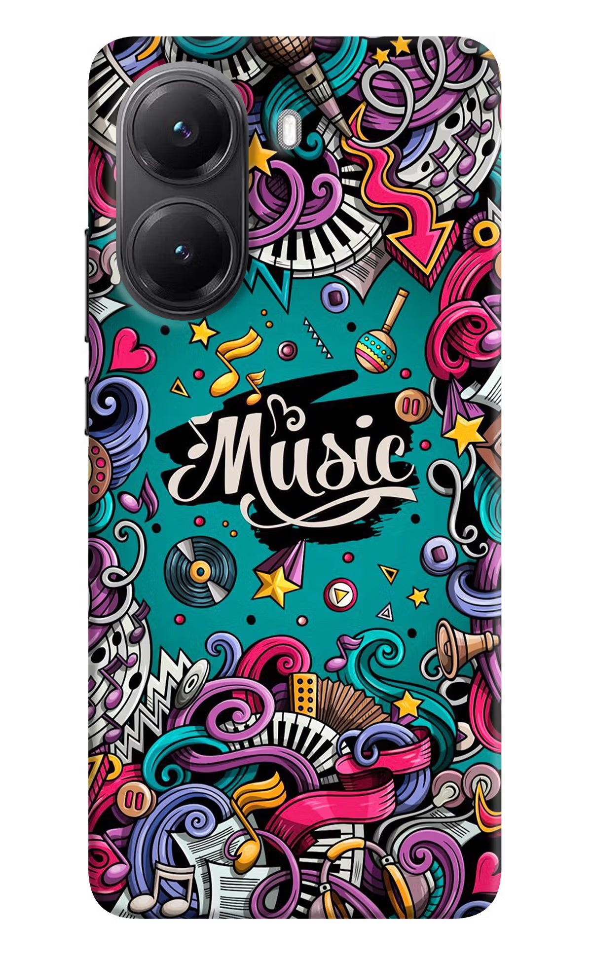 Music Graffiti Poco X7 Pro 5G Back Cover