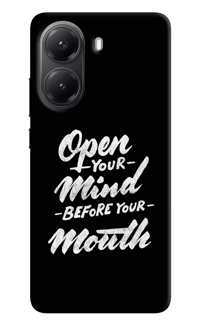 Open Your Mind Before Your Mouth Poco X7 Pro 5G Back Cover