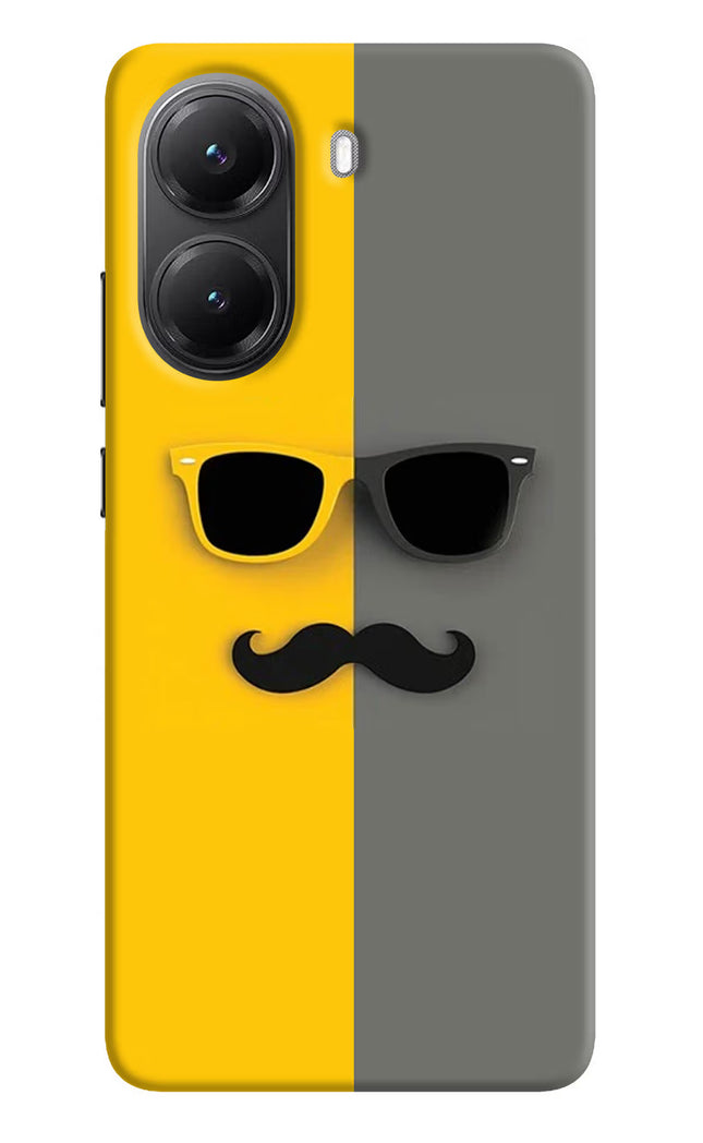 Sunglasses with Mustache Poco X7 Pro 5G Back Cover