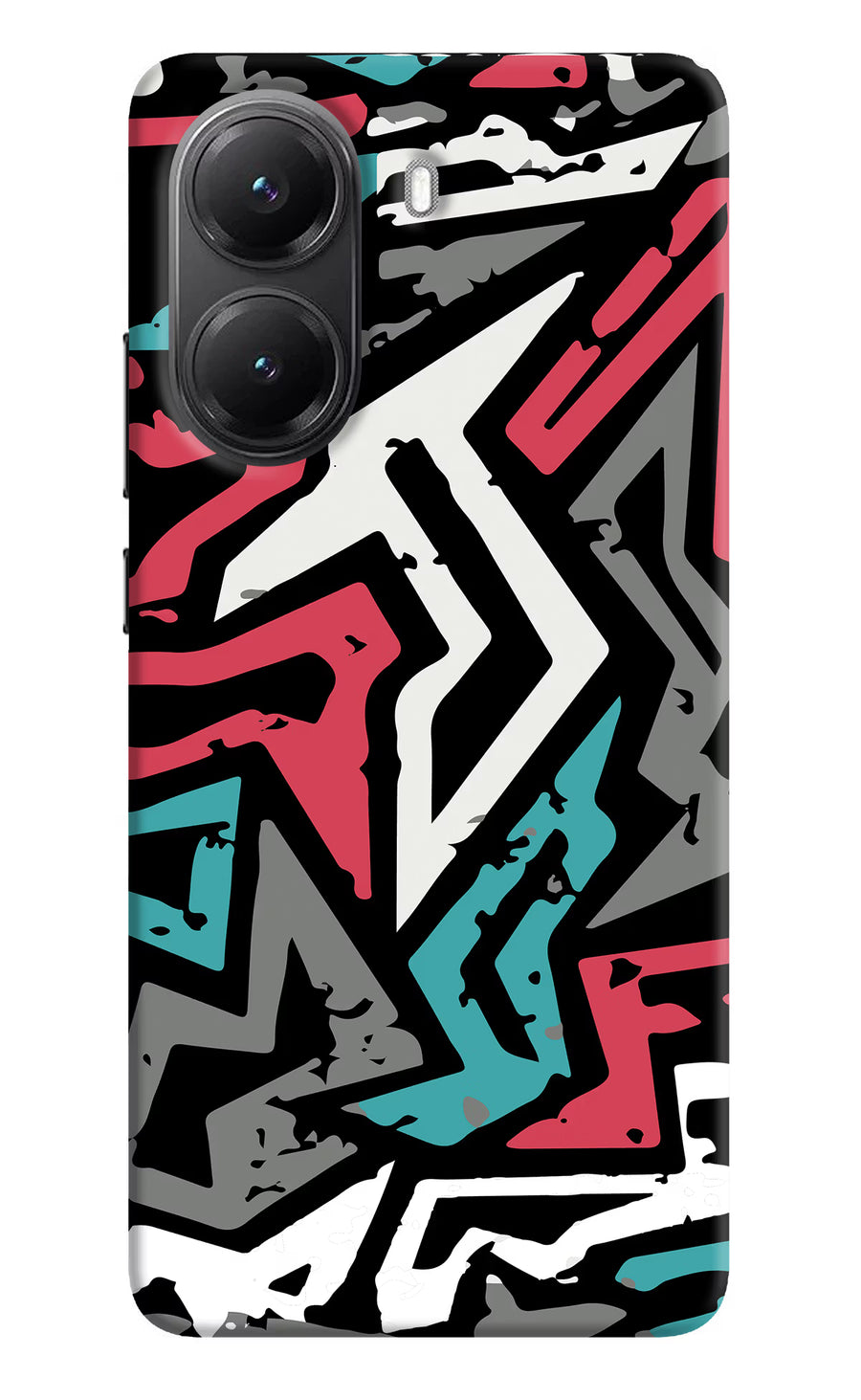 Geometric Graffiti Poco X7 Pro 5G Back Cover, Hard case