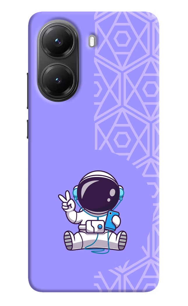 Cute Astronaut Chilling Poco X7 Pro 5G Back Cover