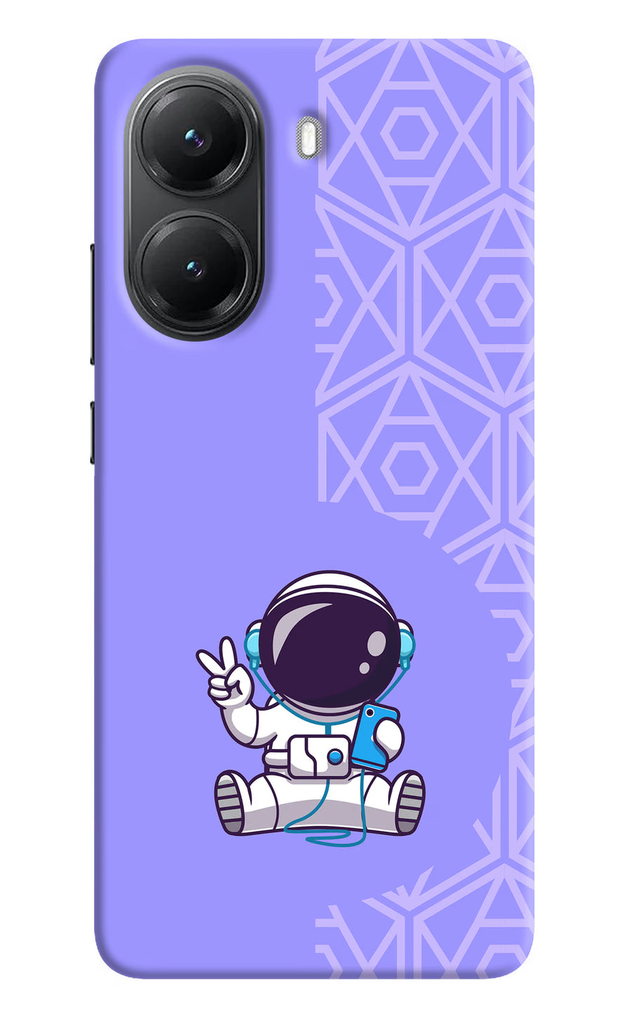 Cute Astronaut Chilling Poco X7 Pro 5G Back Cover, Hard case