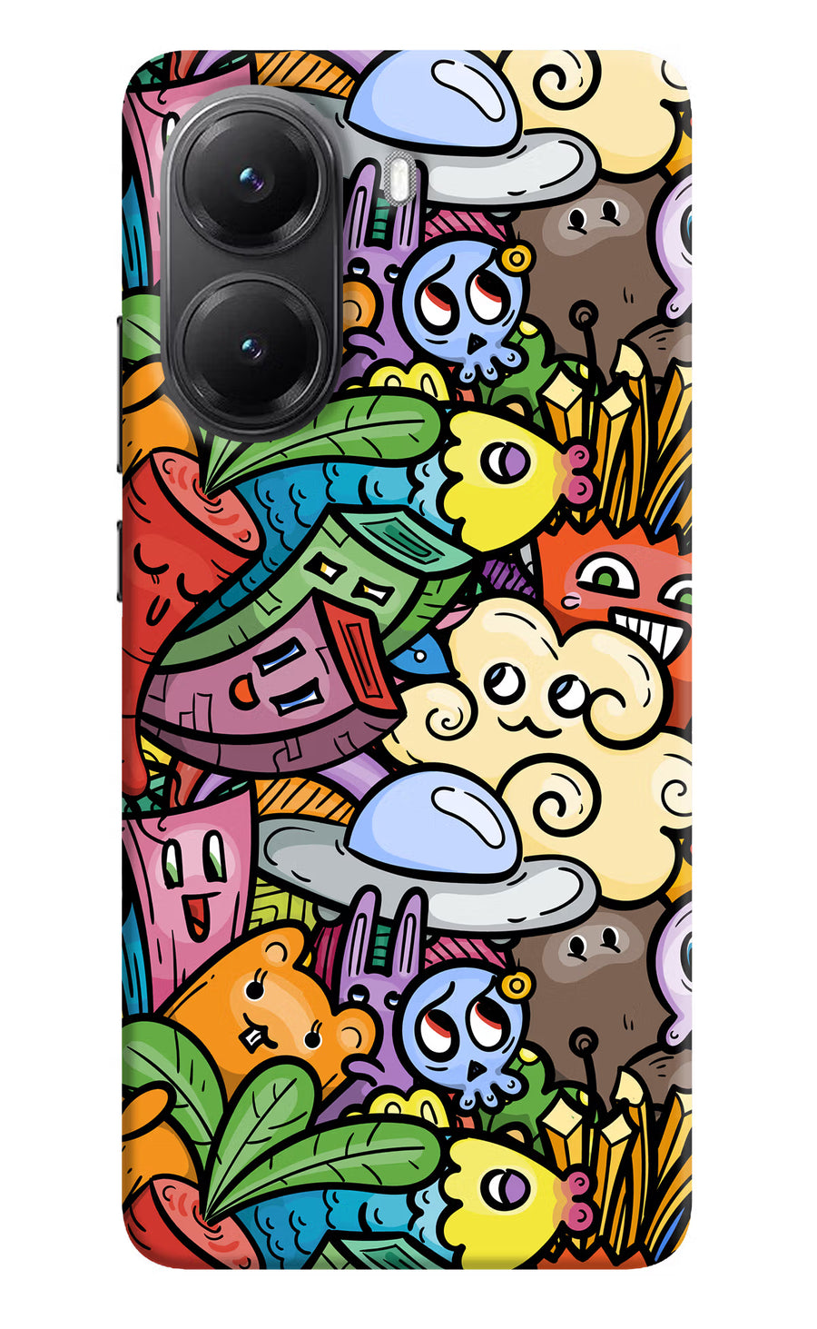 Veggie Doodle Poco X7 Pro 5G Back Cover, Hard case