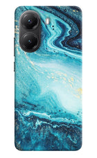 Blue Glitter Marble Poco X7 Pro 5G Back Cover