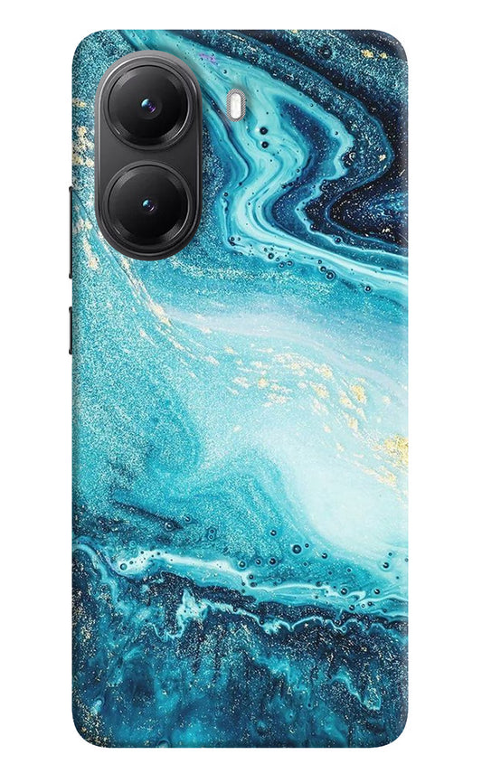 Blue Glitter Marble Poco X7 Pro 5G Back Cover