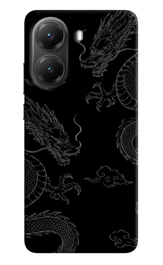 Twin Dragons Poco X7 Pro 5G Hard Case Back Cover by Casekaro