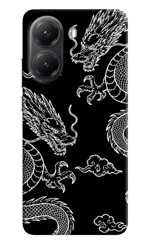Twin Dragons Poco X7 Pro 5G Hard Case Back Cover by Casekaro