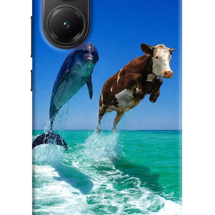 Dolphin vs Cow Poco X7 Pro 5G Hard Case Back Cover by Casekaro