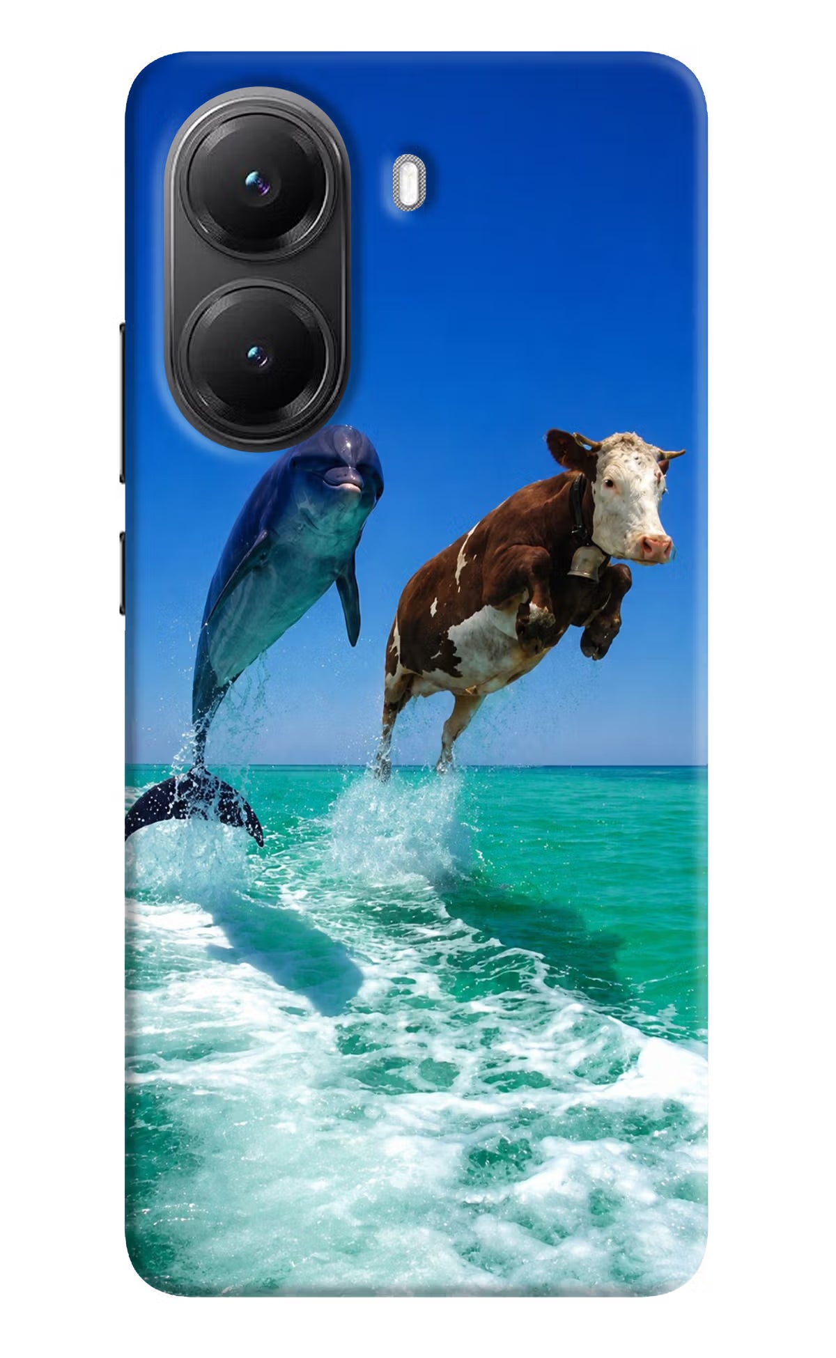 Dolphin vs Cow Poco X7 Pro 5G Hard Case Back Cover by Casekaro