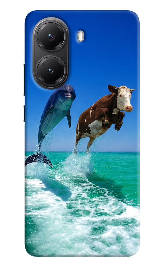 Dolphin vs Cow Poco X7 Pro 5G Hard Case Back Cover by Casekaro