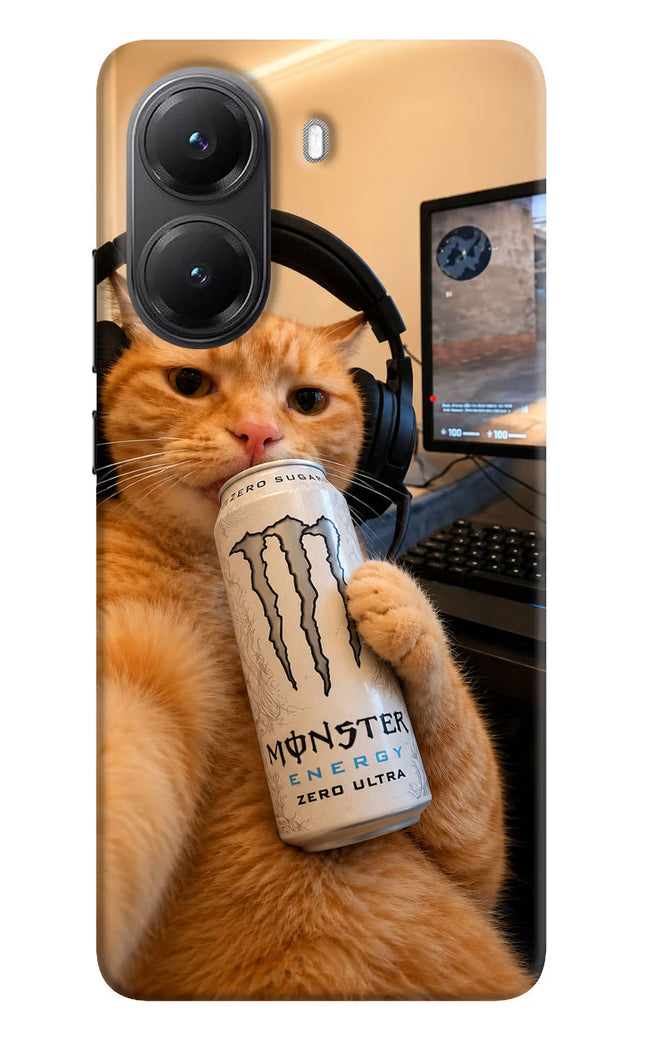 Gamer Cat Energy Poco X7 Pro 5G Hard Case Back Cover by Casekaro