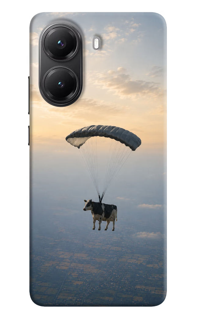 Skydiving Cow Poco X7 Pro 5G Hard Case Back Cover by Casekaro