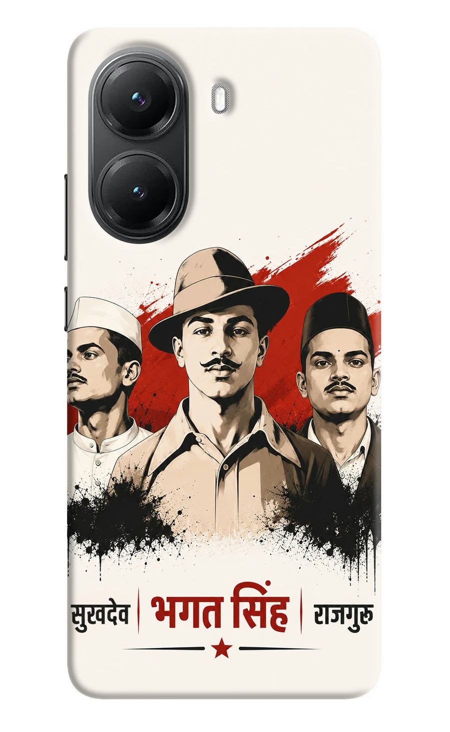 Bhagat Singh Trio Poco X7 Pro 5G Back Cover, Hard case