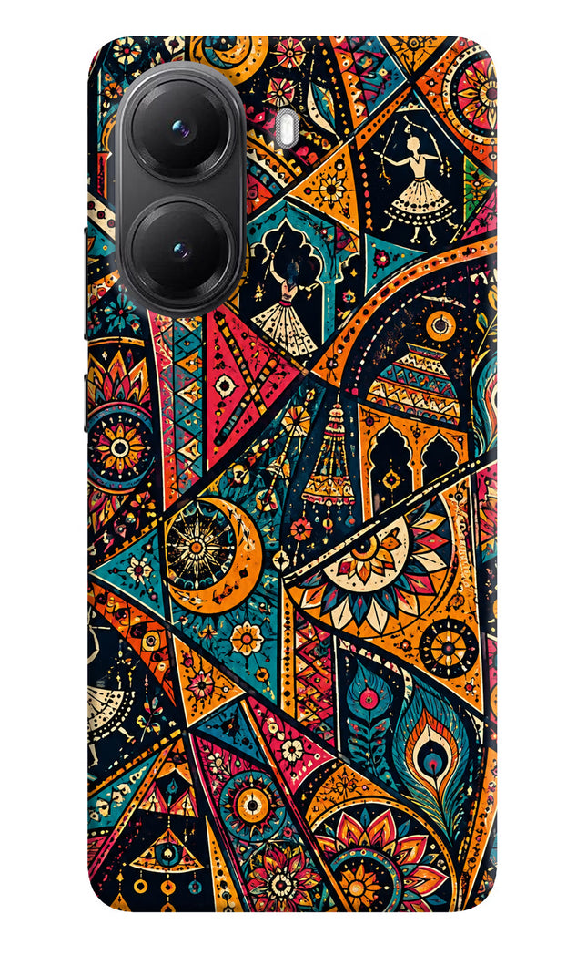 Folk Print Poco X7 Pro 5G Hard Case Back Cover by Casekaro