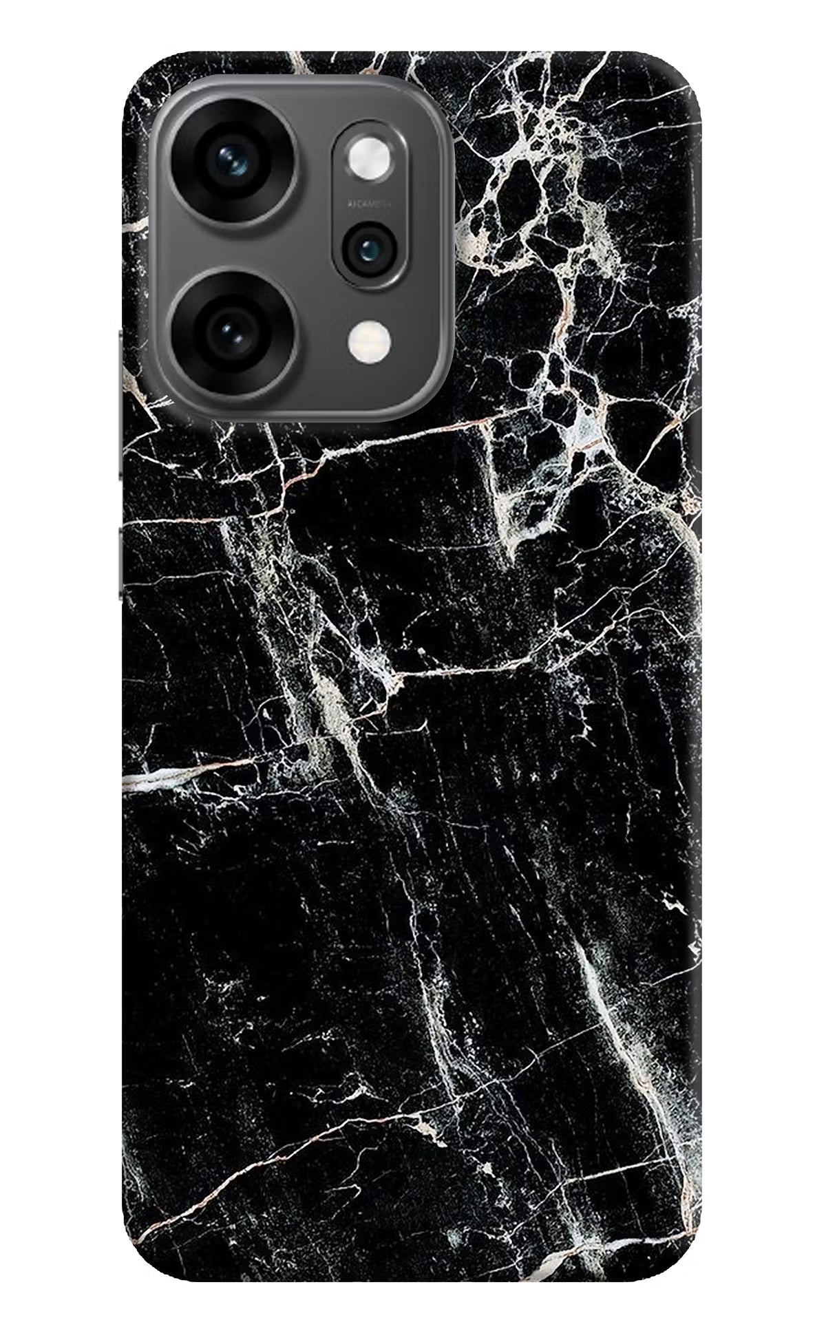 Black Marble Texture Oppo Reno14 Pro 5G Back Cover