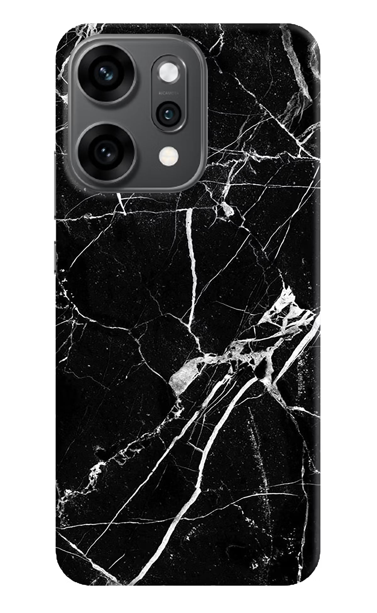 Black Marble Pattern Oppo Reno14 Pro 5G Back Cover