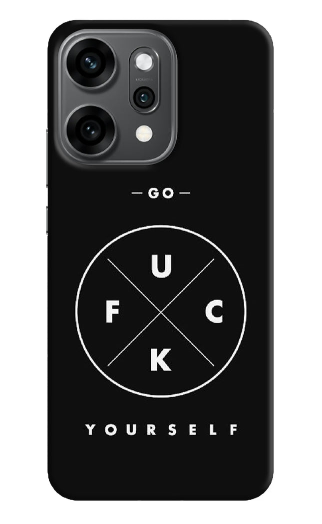 Go Fuck Yourself Oppo Reno14 Pro 5G Hard Case Back Cover by Casekaro