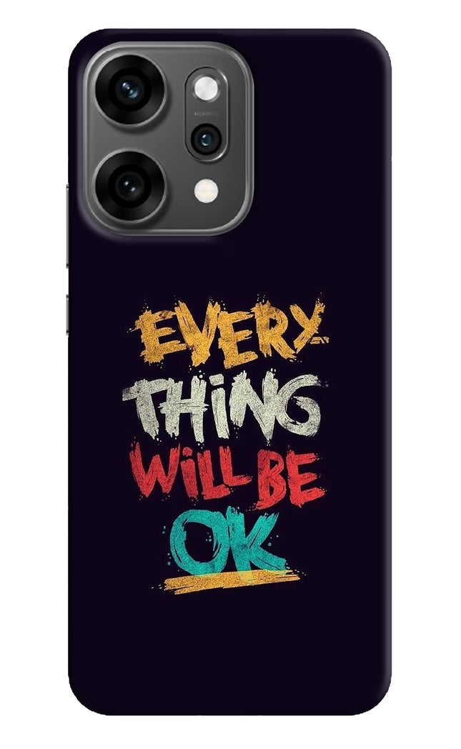 Everything Will Be Ok Oppo Reno14 Pro 5G Hard Case Back Cover by Casekaro