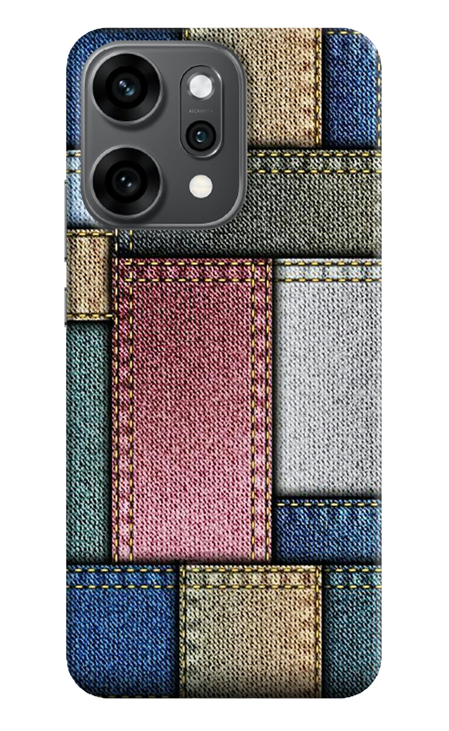 Multicolor Jeans Oppo Reno14 Pro 5G Back Cover, Hard case