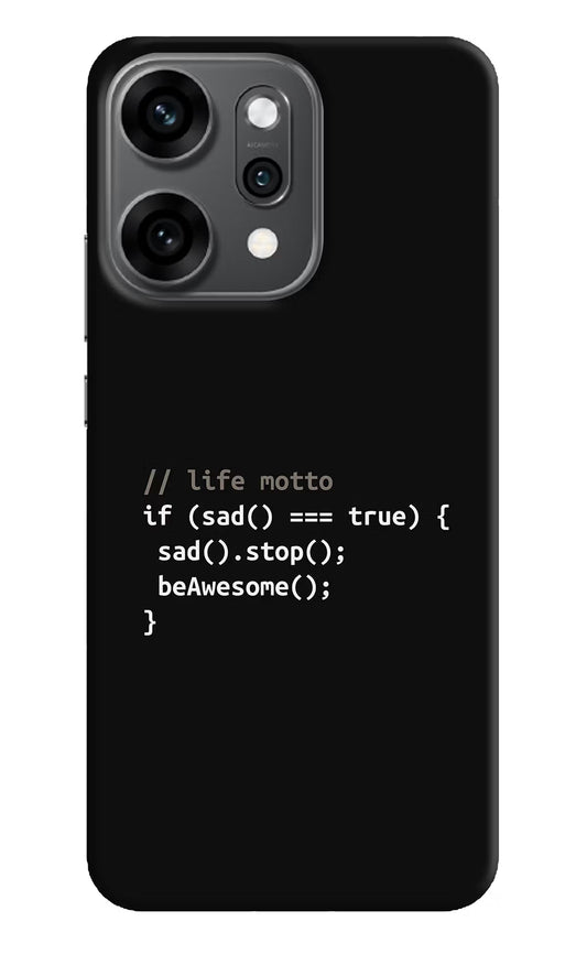 Life Motto Code Oppo Reno14 Pro 5G Back Cover