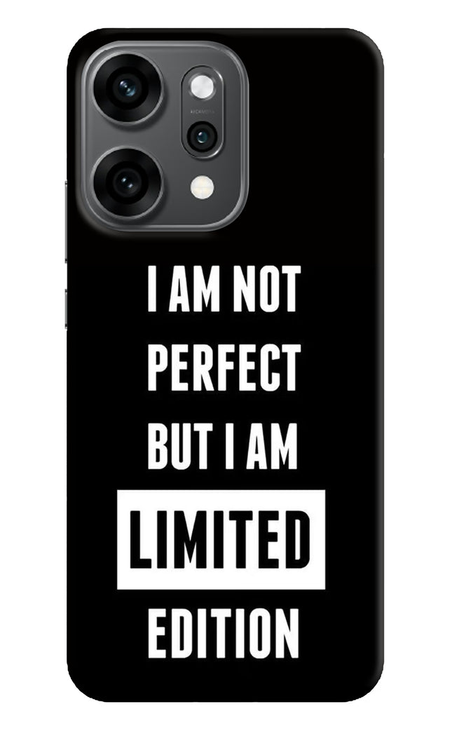I Am Not Perfect But I Am Limited Edition Oppo Reno14 Pro 5G Hard Case Back Cover by Casekaro