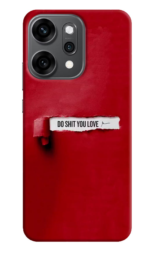 Do Shit You Love Oppo Reno14 Pro 5G Back Cover