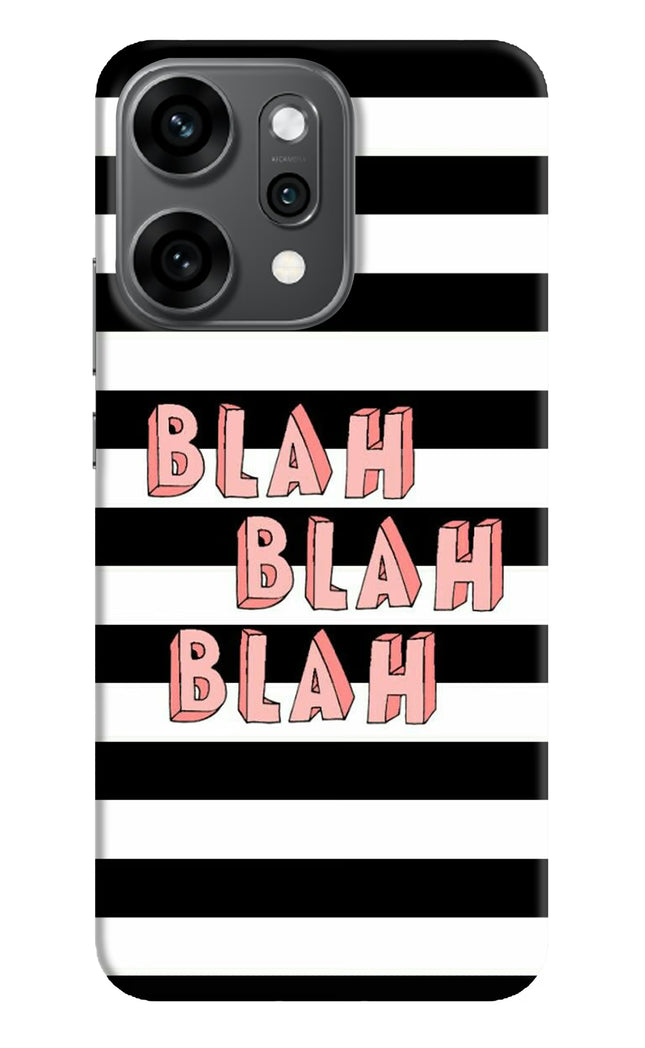 Blah Blah Blah Oppo Reno14 Pro 5G Hard Case Back Cover by Casekaro
