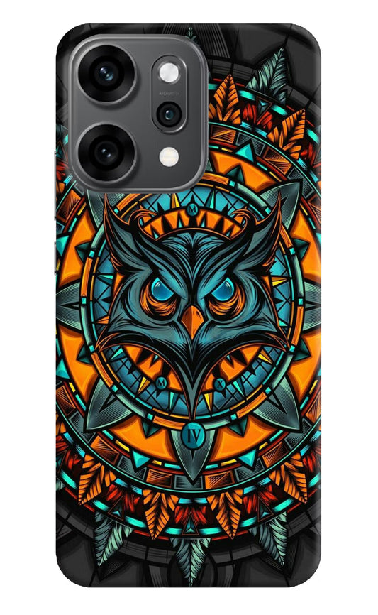 Angry Owl Art Oppo Reno14 Pro 5G Back Cover
