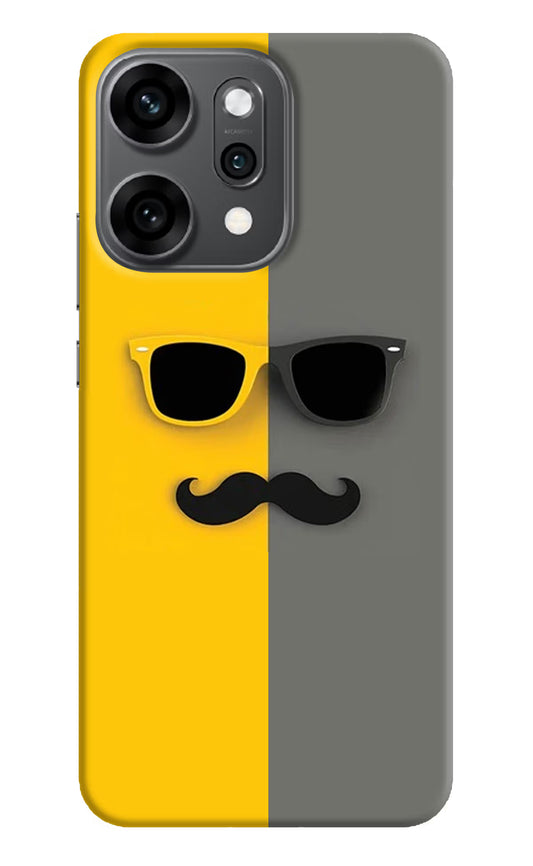 Sunglasses with Mustache Oppo Reno14 Pro 5G Back Cover